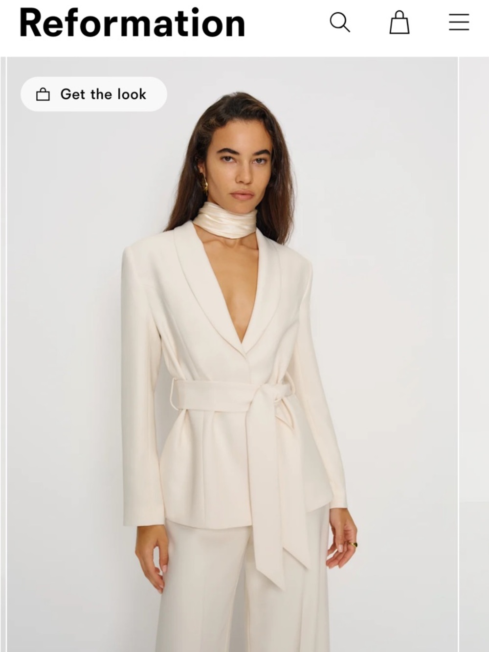Reformation Lea 2 Piece Suit NWT - Picture 3 of 5